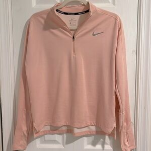 pink nike running quarter zip size medium